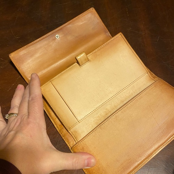 Coach Signature Tan and Brown Wallet - Picture 8 of 10